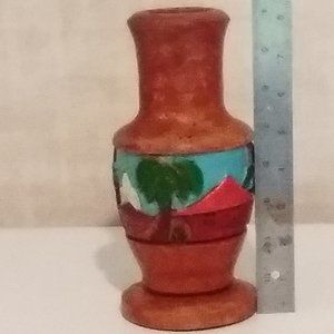 Wood Hand Painted BOHO Style Vase Holder